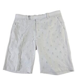 G/FORE Mens White Skull Embroidered Golf Shorts Size 34 G4MS21B02